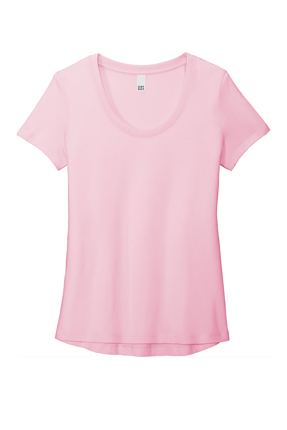 District DT7501 Womens Flex Short Sleeve Scoop Neck T-Shirt Lilac Pink Flat Front