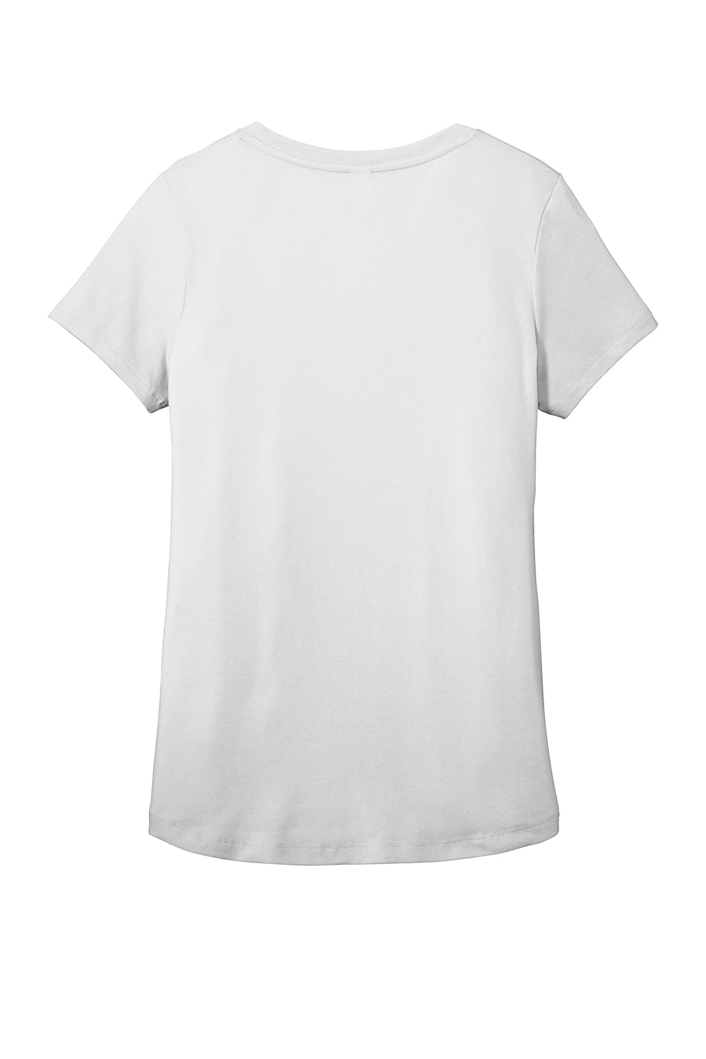 District DT7501 Womens Flex Short Sleeve Scoop Neck T-Shirt White Flat Back