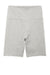 District DT7509 Womens High Waist Odor Resistant Bike Shorts Heather Light Grey Flat Back