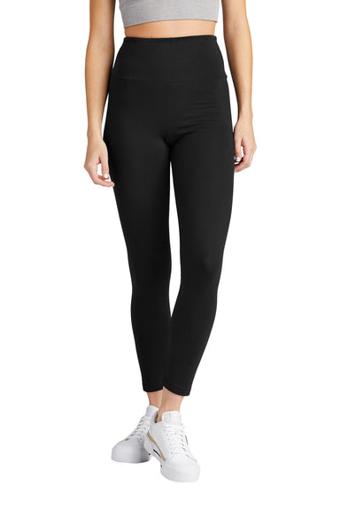 District DT7510 Womens High Waist Odor Resistant Leggings Black Model Front