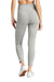 District DT7510 Womens High Waist Odor Resistant Leggings Heather Light Grey Model Back