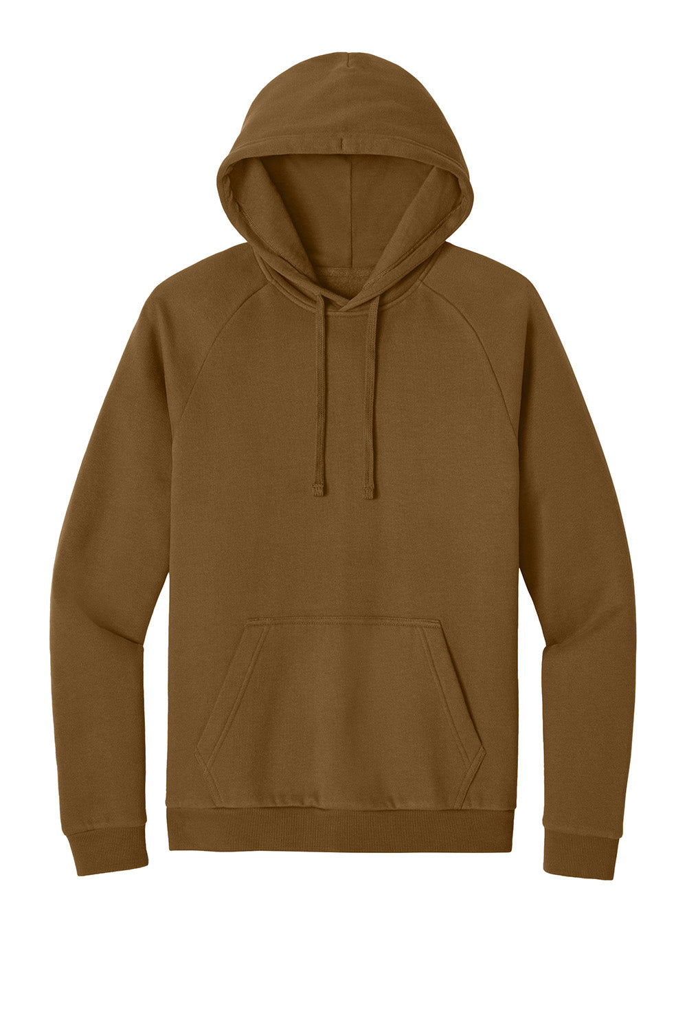 District DT7800 Mens Cloud Fleece Hooded Sweatshirt Hoodie Duck Brown Flat Front