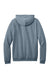 District DT7800 Mens Cloud Fleece Hooded Sweatshirt Hoodie Heather Flint Blue Flat Back