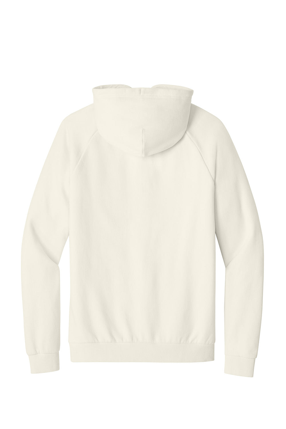 District DT7800 Mens Cloud Fleece Hooded Sweatshirt Hoodie Gardenia Flat Back