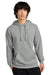 District DT7800 Mens Cloud Fleece Hooded Sweatshirt Hoodie Heather Steel Grey Model Front