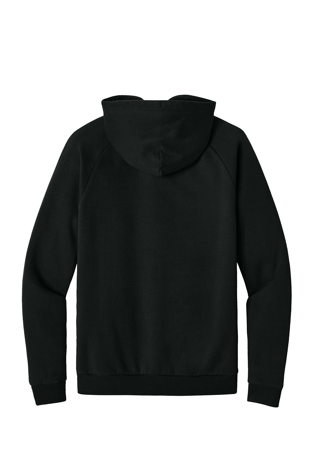 District DT7800 Mens Cloud Fleece Hooded Sweatshirt Hoodie Jet Black Flat Back