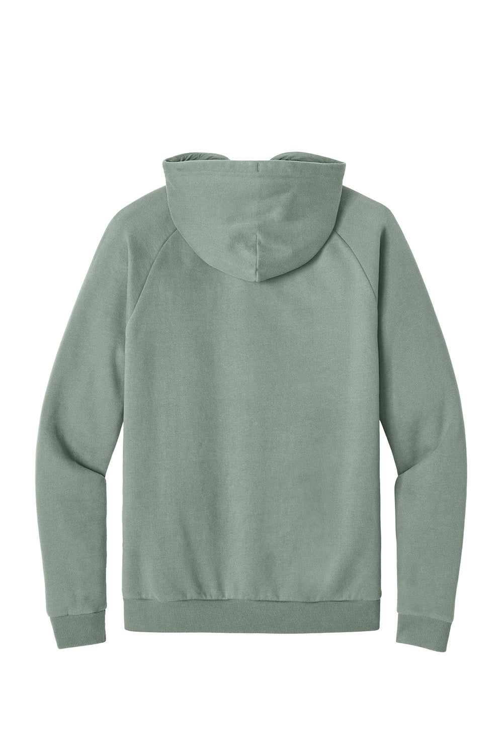 District DT7800 Mens Cloud Fleece Hooded Sweatshirt Hoodie Slate Green Flat Back