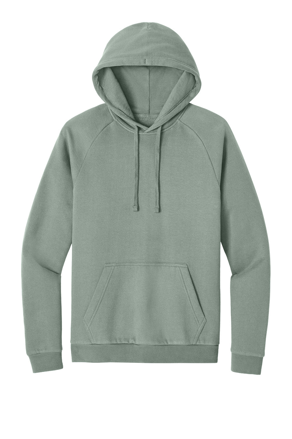 District DT7800 Mens Cloud Fleece Hooded Sweatshirt Hoodie Slate Green Flat Front