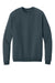 District DT7804 Mens Cloud Fleece Crewneck Sweatshirt Deep Steel Blue Flat Front