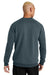 District DT7804 Mens Cloud Fleece Crewneck Sweatshirt Deep Steel Blue Model Back