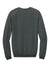 District DT7804 Mens Cloud Fleece Crewneck Sweatshirt Heather Charcoal Grey Flat Back