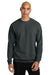 District DT7804 Mens Cloud Fleece Crewneck Sweatshirt Heather Charcoal Grey Model Front