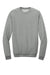 District DT7804 Mens Cloud Fleece Crewneck Sweatshirt Heather Steel Grey Flat Front