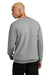 District DT7804 Mens Cloud Fleece Crewneck Sweatshirt Heather Steel Grey Model Back