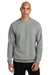 District DT7804 Mens Cloud Fleece Crewneck Sweatshirt Heather Steel Grey Model Front