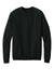 District DT7804 Mens Cloud Fleece Crewneck Sweatshirt Jet Black Flat Front