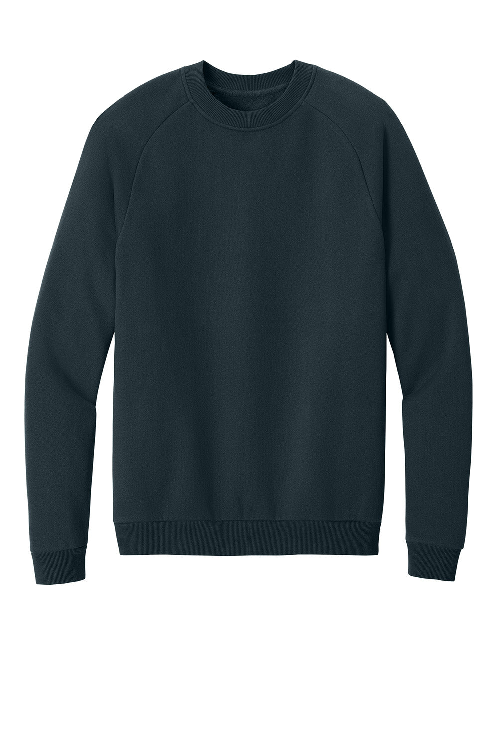 District DT7804 Mens Cloud Fleece Crewneck Sweatshirt New Navy Blue Flat Front