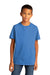 District DT8000Y Youth Re-Tee Short Sleeve Crewneck T-Shirt Heather Blue Model Front