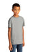 District DT8000Y Youth Re-Tee Short Sleeve Crewneck T-Shirt Heather Light Grey Model 3q