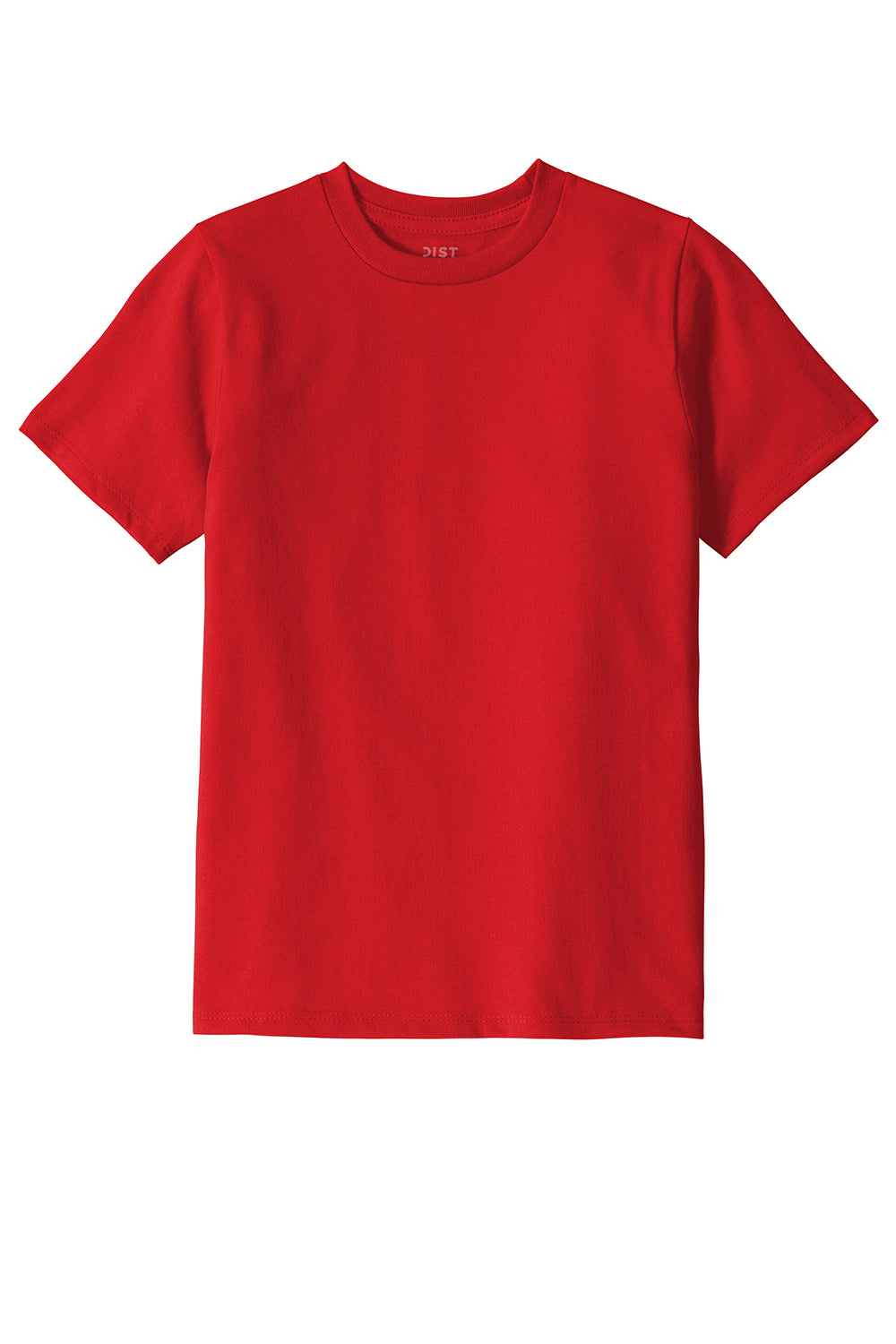 District DT8000Y Youth Re-Tee Short Sleeve Crewneck T-Shirt Ruby Red Flat Front