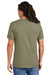 District DT8000 Mens Re-Tee Short Sleeve Crewneck T-Shirt Heather Light Olive Green Model Back