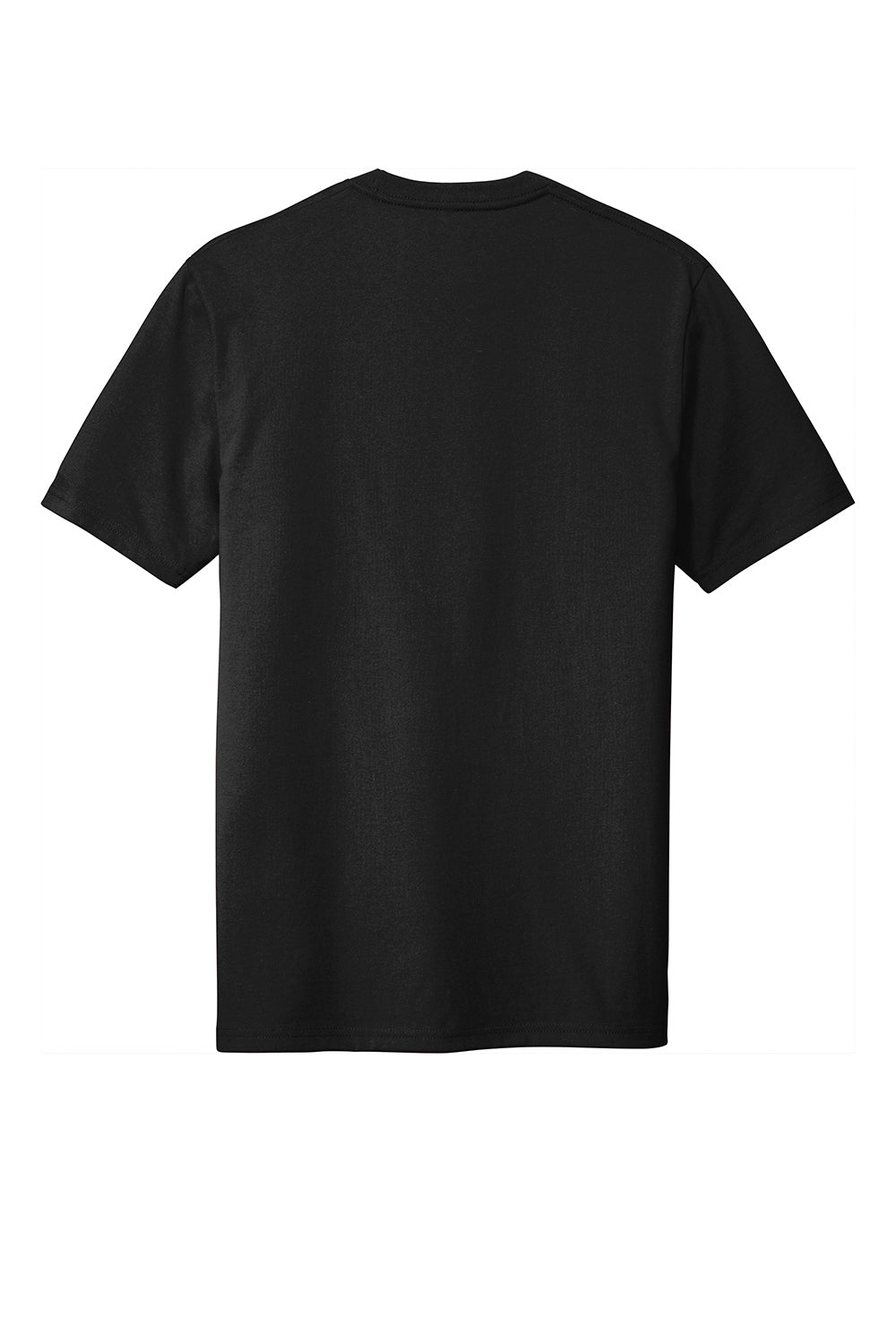 District DT8000 Mens Re-Tee Short Sleeve Crewneck T-Shirt Black Flat Back