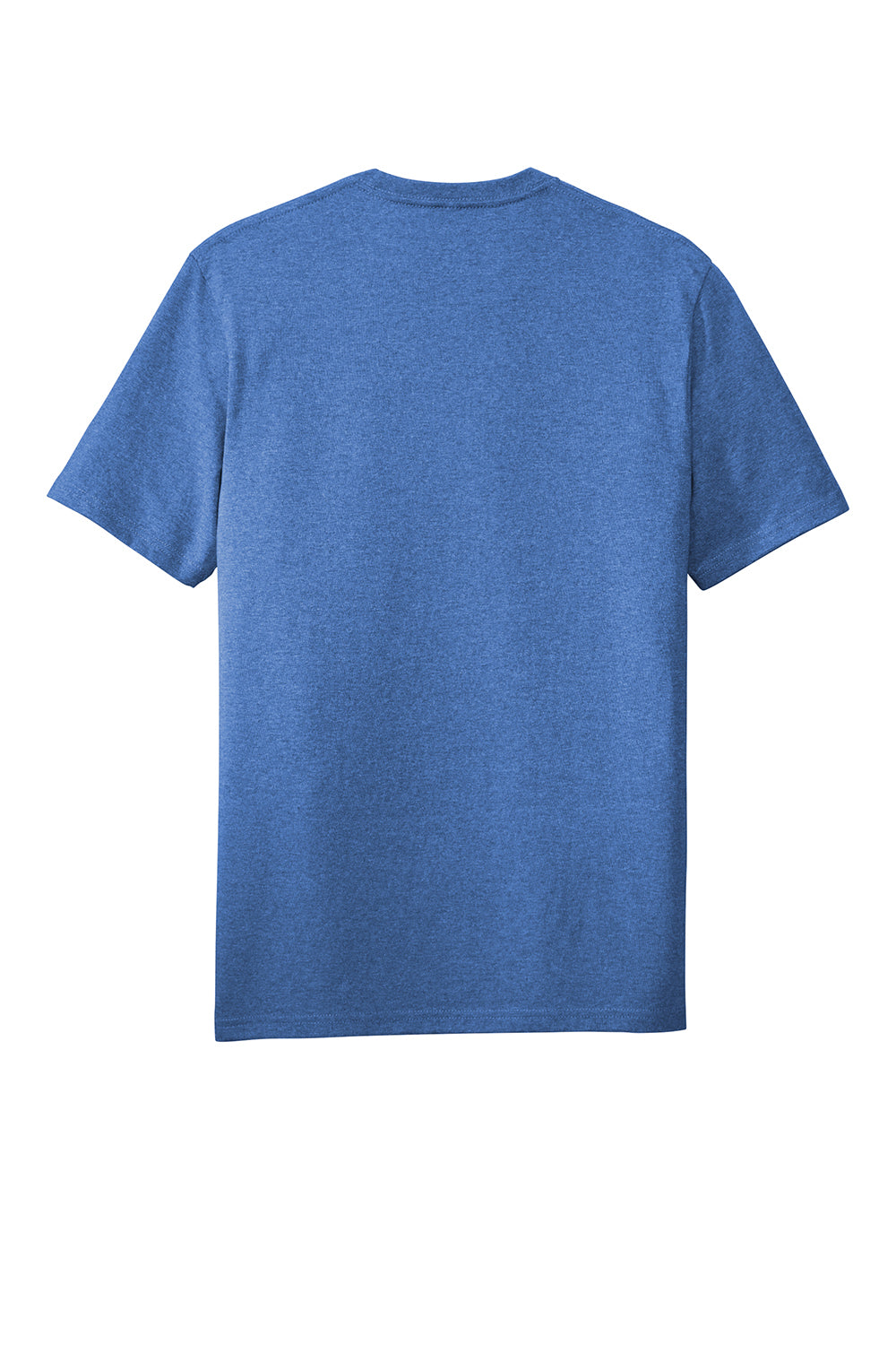 District DT8000 Mens Re-Tee Short Sleeve Crewneck T-Shirt Heather Blue Flat Back