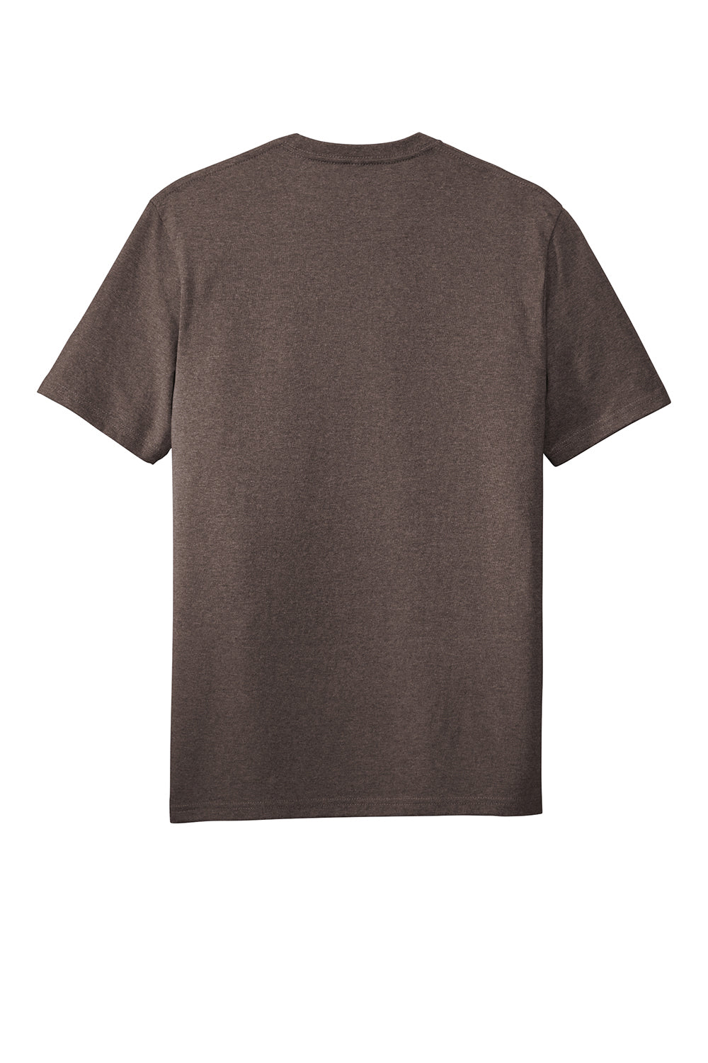 District DT8000 Mens Re-Tee Short Sleeve Crewneck T-Shirt Heather Deep Brown Flat Back