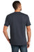 District DT8000 Mens Re-Tee Short Sleeve Crewneck T-Shirt Heather Navy Blue Model Back