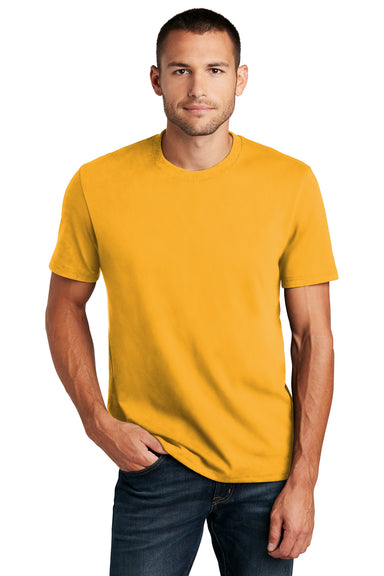 District DT8000 Mens Re-Tee Short Sleeve Crewneck T-Shirt Maize Yellow Model Front