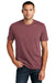 District DT8000 Mens Re-Tee Short Sleeve Crewneck T-Shirt Heather Maroon Model Front