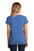 District DT8001 Womens Re-Tee Short Sleeve V-Neck T-Shirt Heather Blue Model Back