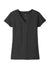 District DT8001 Womens Re-Tee Short Sleeve V-Neck T-Shirt Heather Charcoal Grey Flat Front