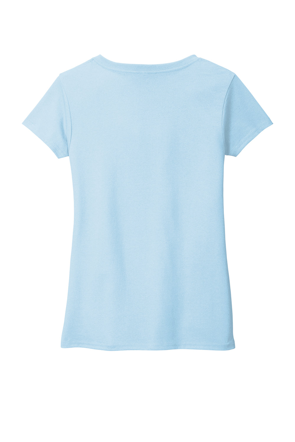 District DT8001 Womens Re-Tee Short Sleeve V-Neck T-Shirt Crystal Blue Flat Back