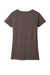 District DT8001 Womens Re-Tee Short Sleeve V-Neck T-Shirt Heather Deep Brown Flat Back