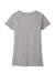 District DT8001 Womens Re-Tee Short Sleeve V-Neck T-Shirt Heather Light Grey Flat Back