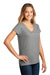 District DT8001 Womens Re-Tee Short Sleeve V-Neck T-Shirt Heather Light Grey Model 3q