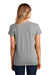 District DT8001 Womens Re-Tee Short Sleeve V-Neck T-Shirt Heather Light Grey Model Back