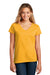 District DT8001 Womens Re-Tee Short Sleeve V-Neck T-Shirt Maize Yellow Model Front