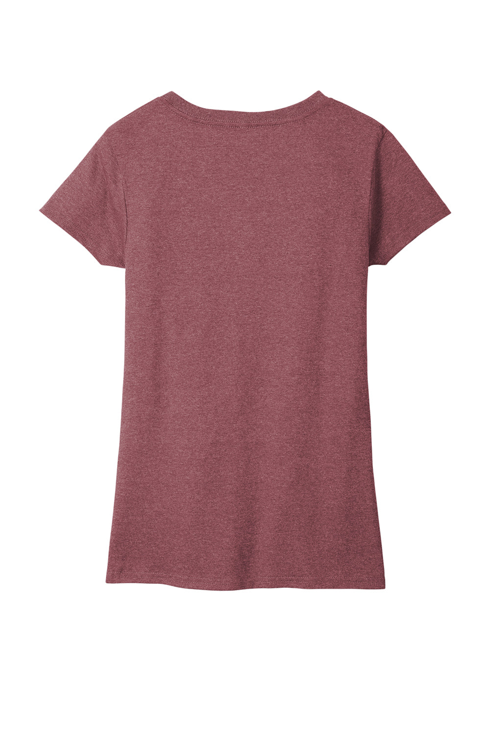 District DT8001 Womens Re-Tee Short Sleeve V-Neck T-Shirt Heather Maroon Flat Back