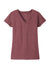 District DT8001 Womens Re-Tee Short Sleeve V-Neck T-Shirt Heather Maroon Flat Front