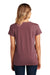 District DT8001 Womens Re-Tee Short Sleeve V-Neck T-Shirt Heather Maroon Model Back