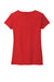 District DT8001 Womens Re-Tee Short Sleeve V-Neck T-Shirt Ruby Red Flat Back