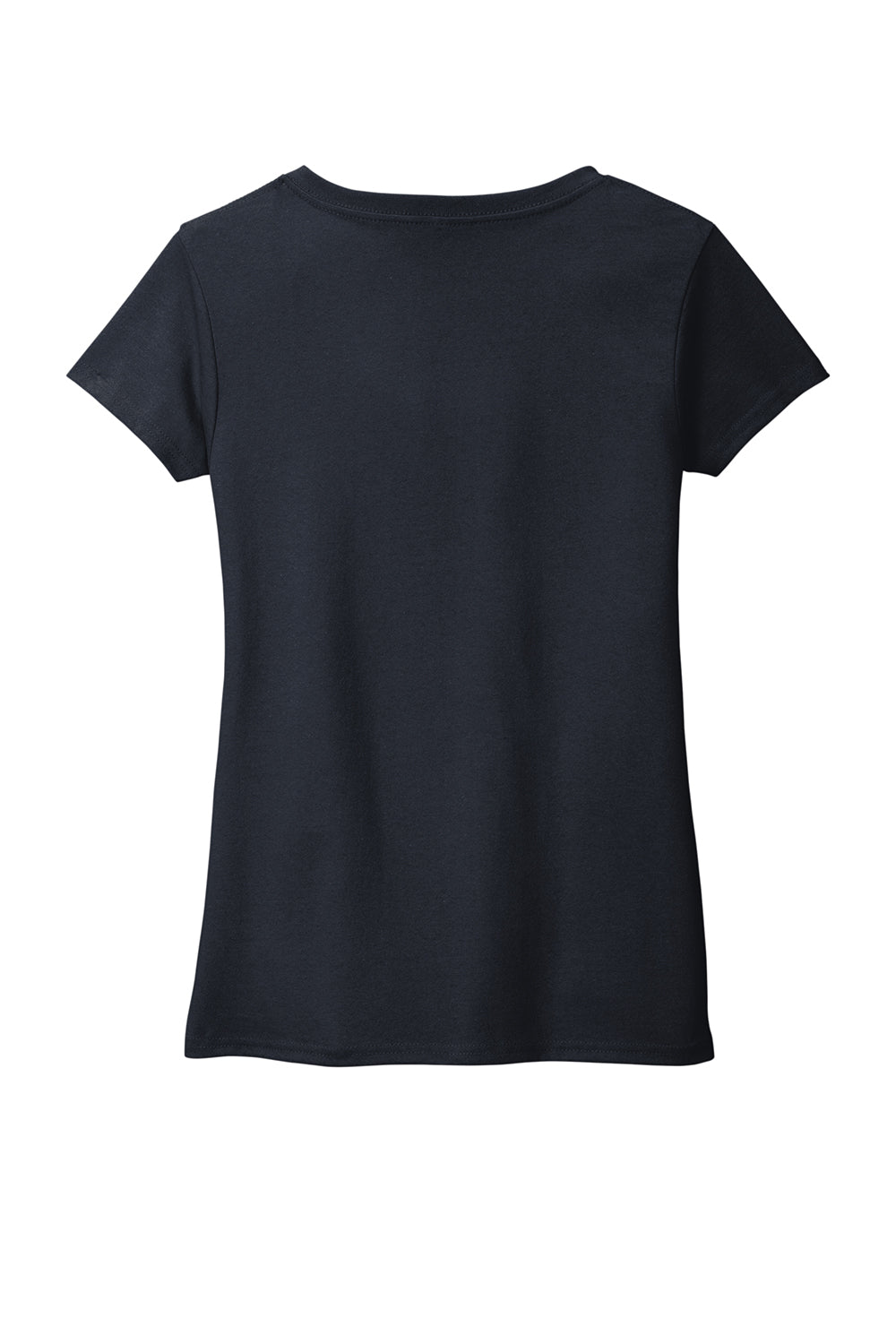 District DT8001 Womens Re-Tee Short Sleeve V-Neck T-Shirt True Navy Blue  Flat Back