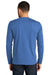 District DT8003 Mens Re-Tee Long Sleeve Crewneck T-Shirt Heather Blue Model Back