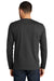 District DT8003 Mens Re-Tee Long Sleeve Crewneck T-Shirt Heather Charcoal Grey Model Back