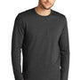 District Mens Re-Tee Long Sleeve Crewneck T-Shirt - Heather Charcoal Grey