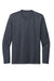 District DT8003 Mens Re-Tee Long Sleeve Crewneck T-Shirt Heather Navy Blue Flat Front