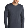 District Mens Re-Tee Long Sleeve Crewneck T-Shirt - Heather Navy Blue