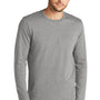 District Mens Re-Tee Long Sleeve Crewneck T-Shirt - Heather Light Grey